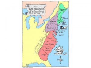 Colonies Northeast New England Middle Chesapeake MidAtlantic Southern