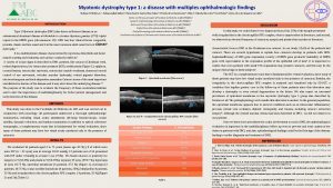 Myotonic dystrophy type 1 a disease with multiples