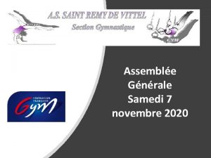 Assemble Gnrale Samedi 7 novembre 2020 Rapport moral