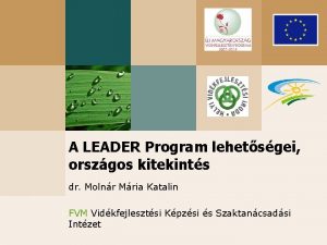 A LEADER Program lehetsgei orszgos kitekints dr Molnr