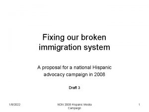 Fixing our broken immigration system A proposal for