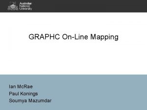 GRAPHC OnLine Mapping Ian Mc Rae Paul Konings