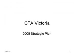 CFA Victoria 2008 Strategic Plan 172022 1 CFA