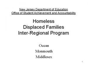 New Jersey Department of Education Office of Student