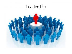 Leadership Definition The ability to influence a group