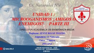 Cs Naturales N 4 UNIDAD 1 MICROOGANISMOS AMIGOS