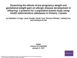 Examining the effects of prepregnancy weight and gestational