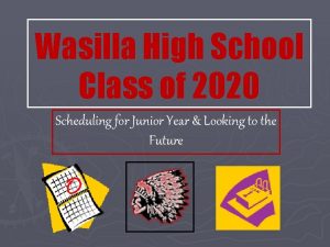 Wasilla High School Class of 2020 Scheduling for