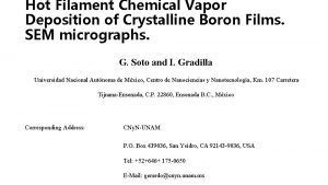 Hot Filament Chemical Vapor Deposition of Crystalline Boron