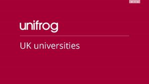 UK universities The Benefits Strategic choices and unique