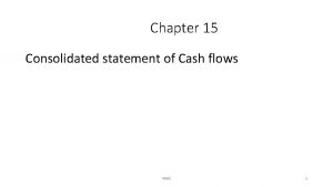 Chapter 15 Consolidated statement of Cash flows IMAS