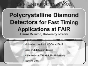 Polycrystalline Diamond Detectors for Fast Timing Applications at