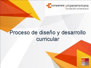 Proceso de diseo y desarrollo curricular SINERGIA DEL