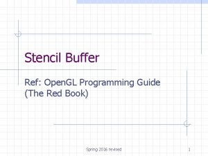 Stencil Buffer Ref Open GL Programming Guide The