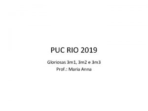 PUC RIO 2019 Gloriosas 3 m 1 3