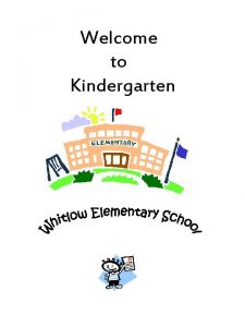 Welcome to Kindergarten Dear Kindergarten Parents Welcome to