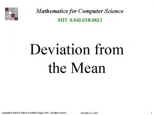 Mathematics for Computer Science MIT 6 042 J18