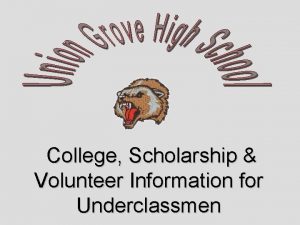 College Scholarship Volunteer Information for Underclassmen The ASVAB