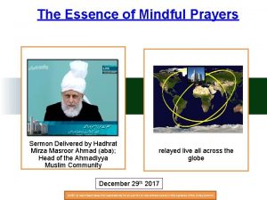 The Essence of Mindful Prayers Sermon Delivered by