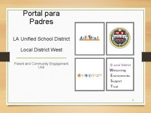 Portal para Padres LA Unified School District Local