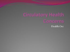 Circulatory Health Concerns Health Occ Allergy Etiology hypersensitive