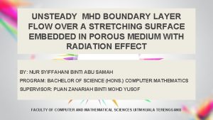 UNSTEADY MHD BOUNDARY LAYER FLOW OVER A STRETCHING