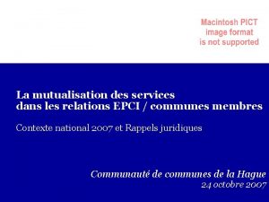 La mutualisation des services dans les relations EPCI
