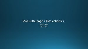 Maquette page Nos actions Af 2 iZe Must