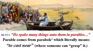 He spake many things unto them in parables