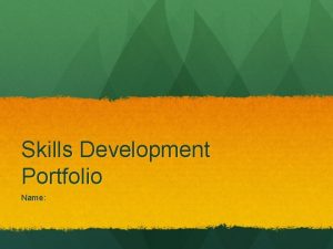 Skills Development Portfolio Name Photographic Equipment LO1 1
