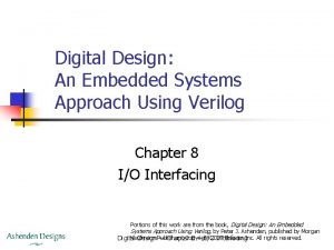 Digital Design An Embedded Systems Approach Using Verilog