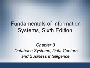 Fundamentals of Information Systems Sixth Edition Chapter 3