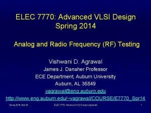 ELEC 7770 Advanced VLSI Design Spring 2014 Analog
