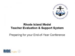 Rhode Island Model Teacher Evaluation Support System Preparing