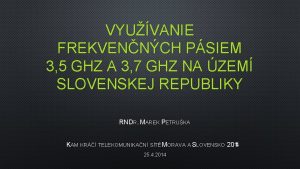 VYUVANIE FREKVENNCH PSIEM 3 5 GHZ A 3