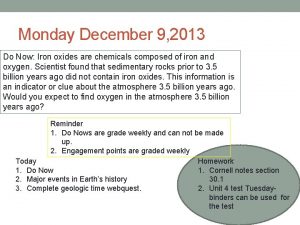 Monday December 9 2013 Do Now Iron oxides