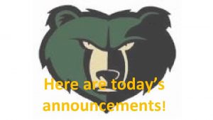 Here are todays announcements Basha Kids Helping Kids