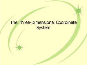 The ThreeDimensional Coordinate System Solid Analytic Geometry The