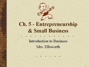 Ch 5 Entrepreneurship Small Business Introduction to Business