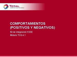 COMPORTAMIENTOS POSITIVOS Y NEGATIVOS Kit de integracin H