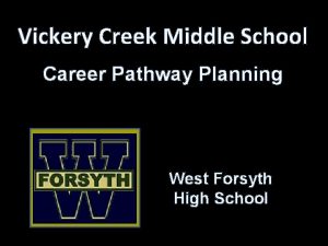 Vickery Creek Middle School Career Pathway Planning West