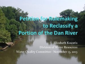 Petition for Rulemaking to Reclassify a Portion of