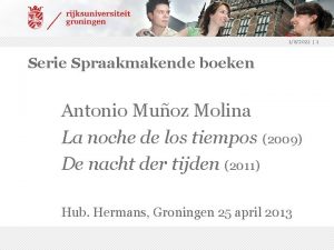 182022 1 Serie Spraakmakende boeken Antonio Muoz Molina