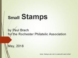 Small Stamps by Paul Brach for the Rochester