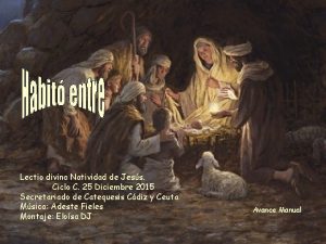 Lectio divina Natividad de Jess Ciclo C 25