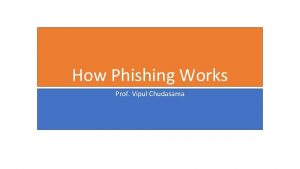 How Phishing Works Prof Vipul Chudasama Phishing Phishing