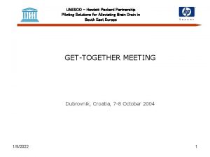 UNESCO Hewlett Packard Partnership Piloting Solutions for Alleviating