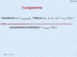 09012022 Il programma Class Decl List classdecl c