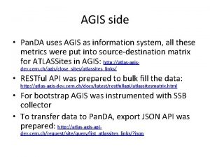 AGIS side Pan DA uses AGIS as information