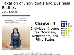 Taxation of Individuals and Business Entities 2019 Edition